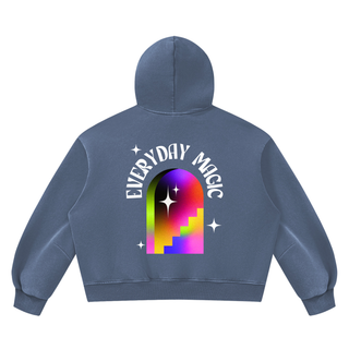 Vintage Wash Slouchy Fleece Hoodie