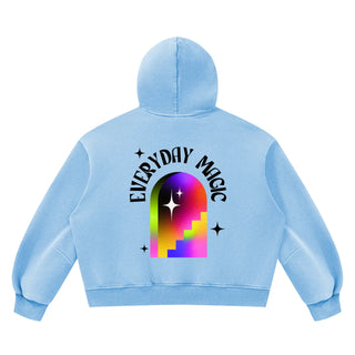 Vintage Wash Slouchy Fleece Hoodie