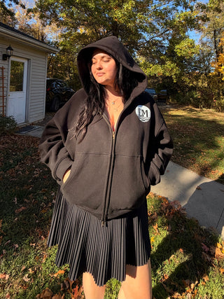 Oversized Fleece Slouchy Zip