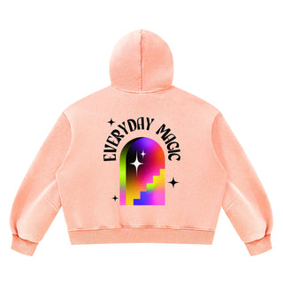 Vintage Wash Slouchy Fleece Hoodie
