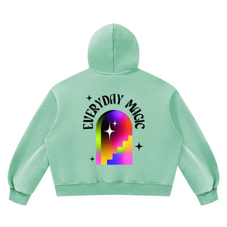 Vintage Wash Slouchy Fleece Hoodie