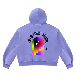 Vintage Wash Slouchy Fleece Hoodie