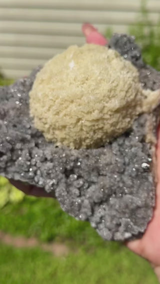 E22 Barite / Smoky Quartz